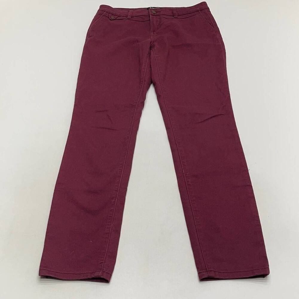 d. JEANS Women’s 6 Wine Red Skinny Chino Pant